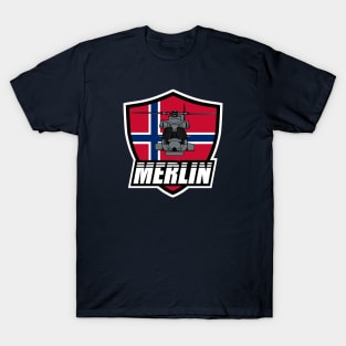 Norwegian Merlin Helicopter Patch T-Shirt